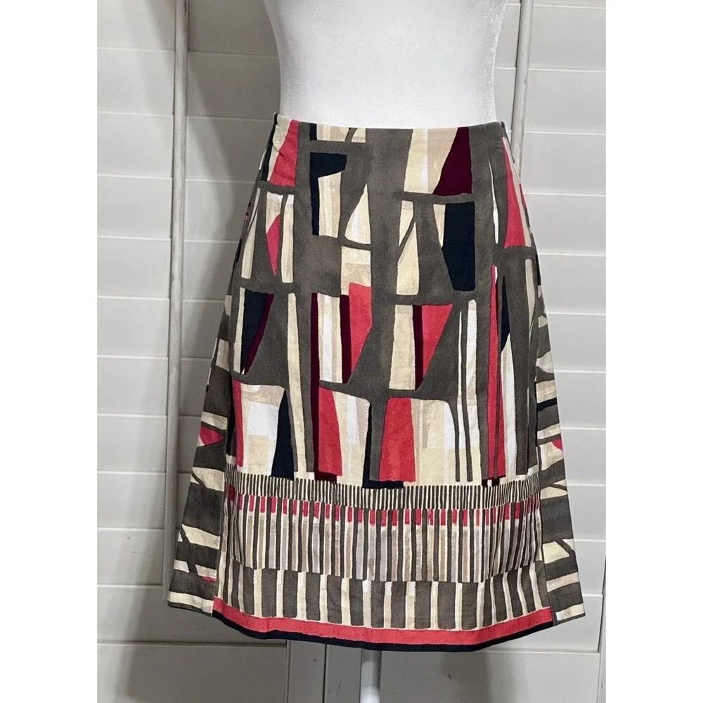 NIC+ZOE Women Size 10 'Starboard' Geo-Print Pencil Skirt Office Career